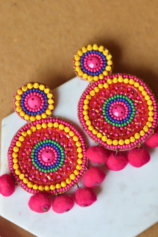 Chakra Handmade Beaded Earrings with premium quality material
