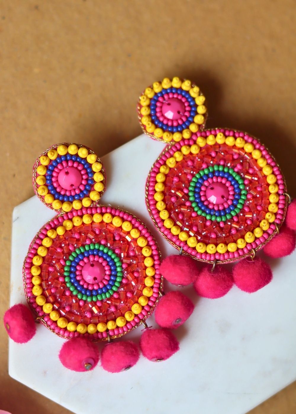 Chakra Handmade Beaded Earrings with premium quality material