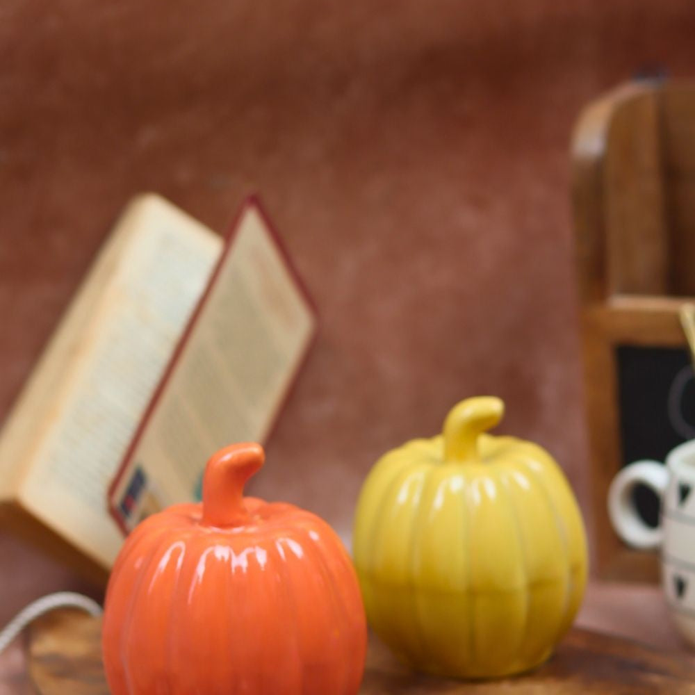 Yellow & Orange Pumpkin made by ceramic