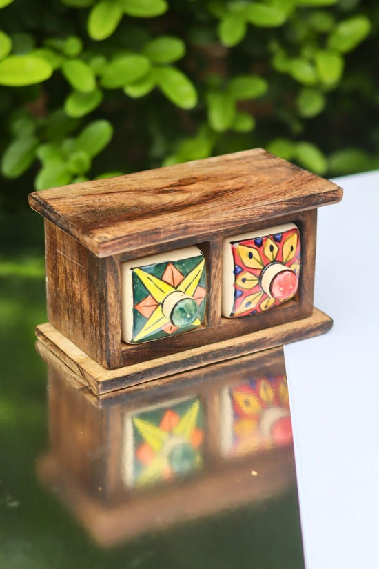 Wooden Decor Drawer – Bohemian Bloom