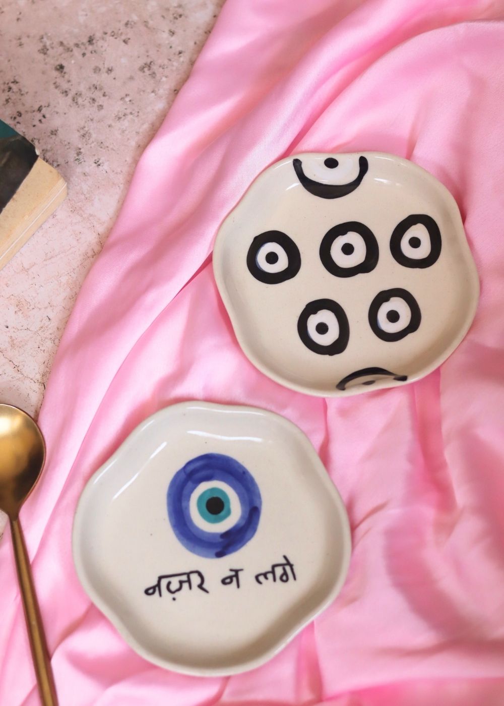 Nazar & Evil Eye Handmade Dessert Plate made by ceramic