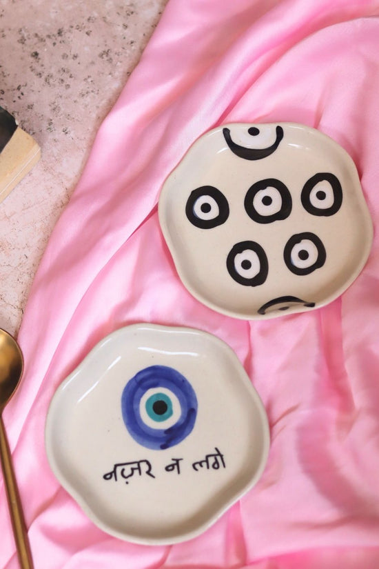 Nazar & Evil Eye Handmade Dessert Plate made by ceramic