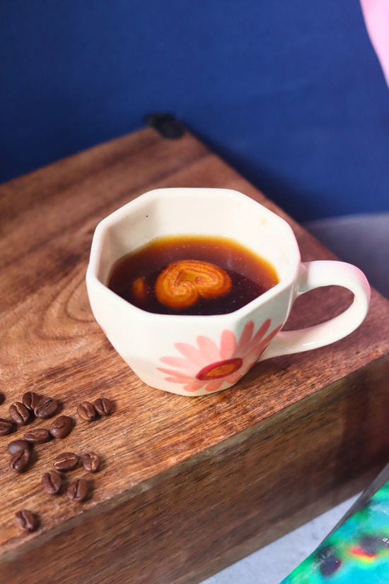 Flower Coffee Mug handmade in India