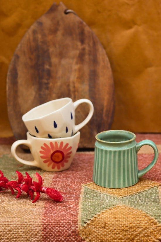 Set of 3 - Coffee Time Mugs combo made by ceramic