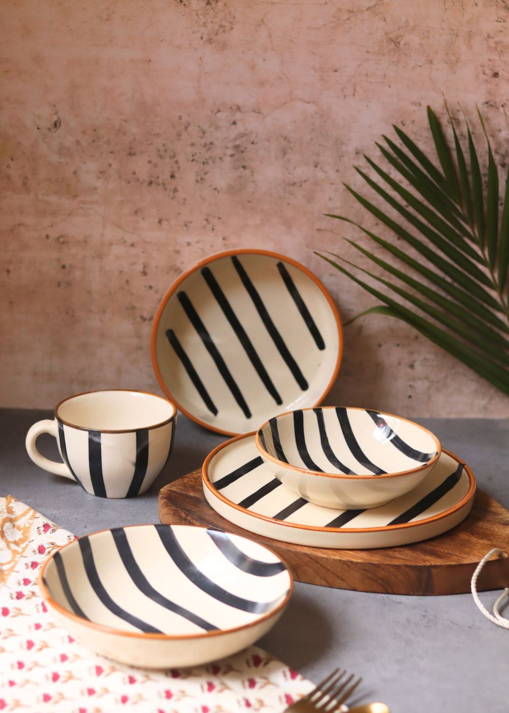 Zebra Serving Set made by ceramic