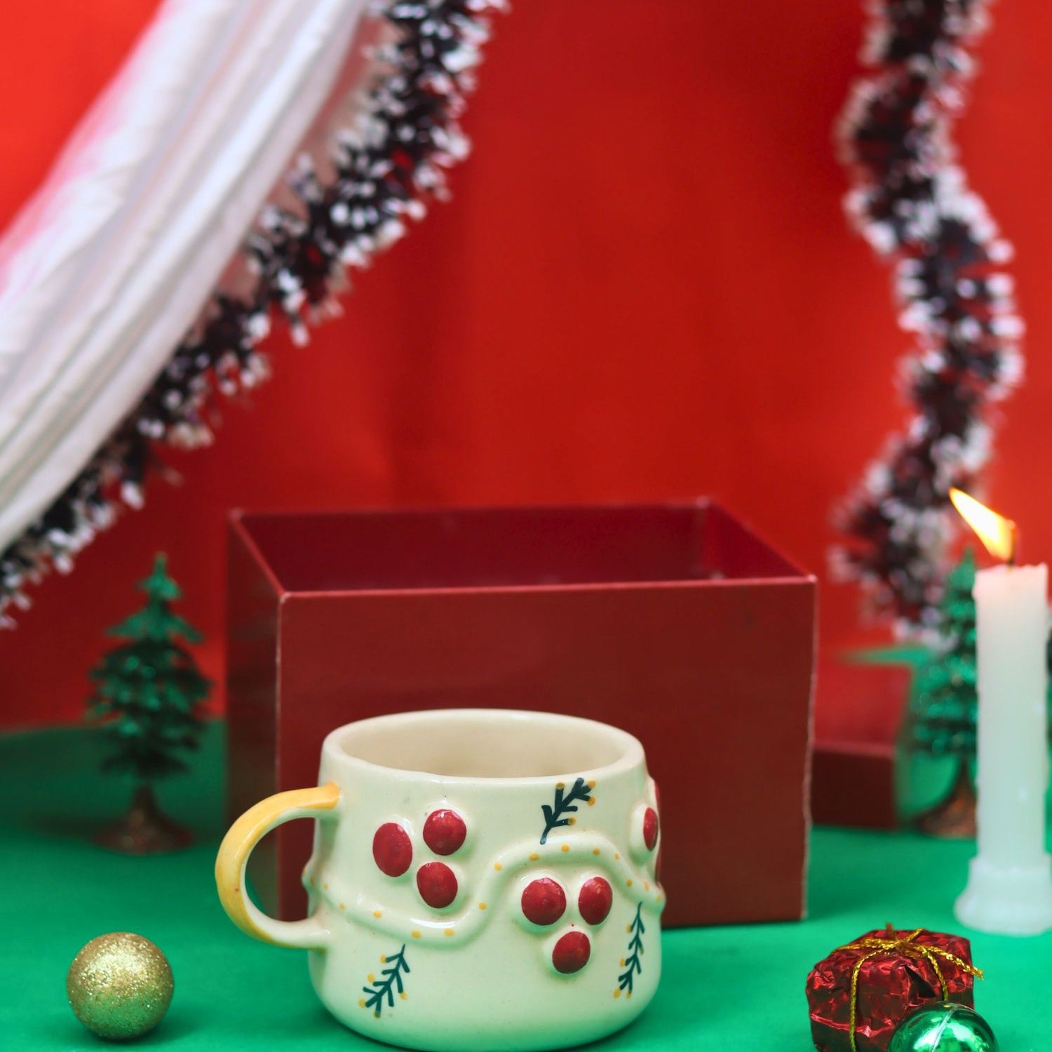 handmade Cherry Mug in a Gift Box