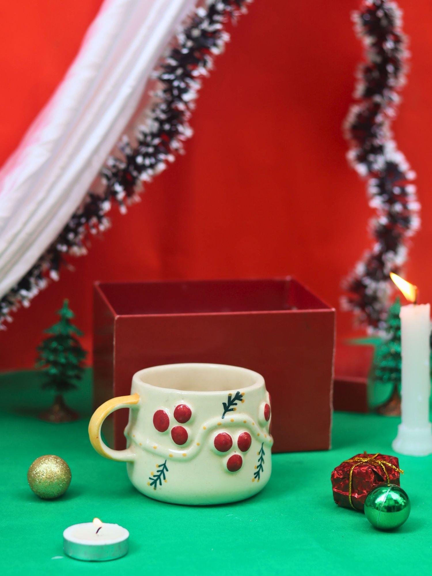 handmade Cherry Mug in a Gift Box