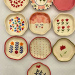 Set of 10 Floral Heart Handmade Dessert plate (for the price of 7) with premium quality material