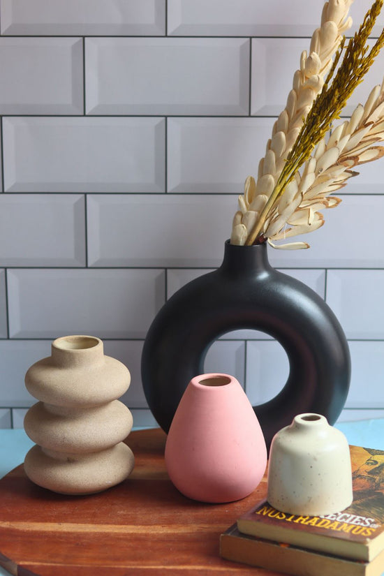 Handmade Mismatched Vases set of 4 combo