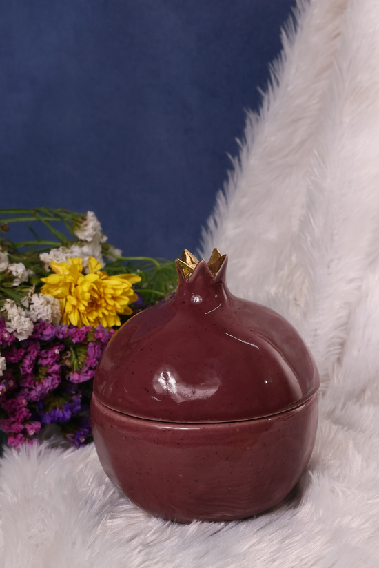 Ceramic Anar Shaped Jar for decoration