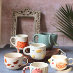 Set of 6 Animal Delight Mugs (for the price of 5) handmade in india