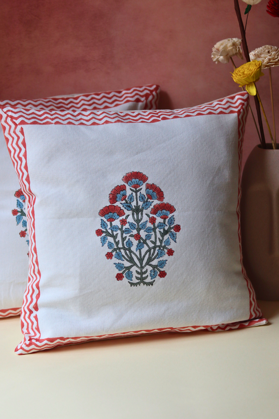 Handmade cushion covers pink flowers 