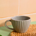 Grey ceramic coffee mug 