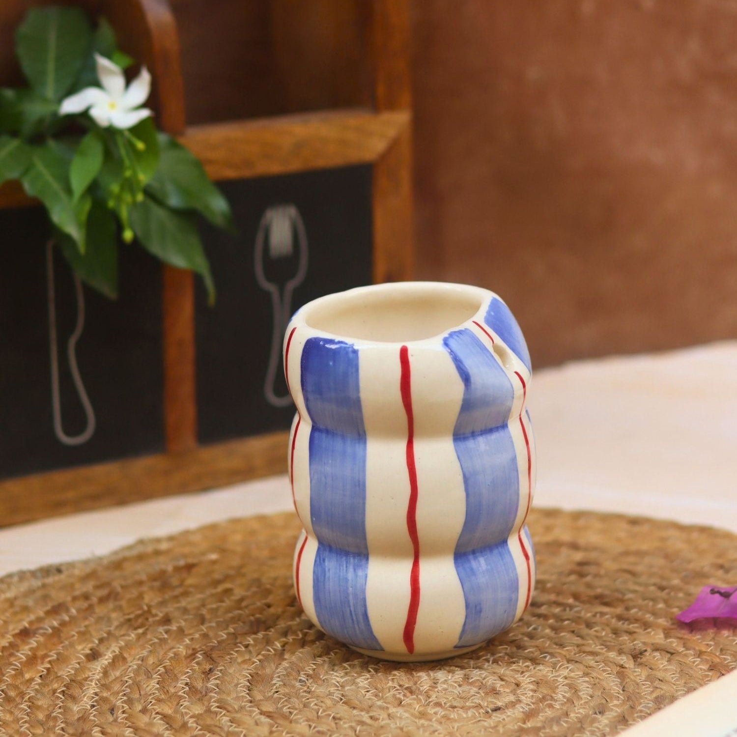 Cool Blue Sipper made by ceramic