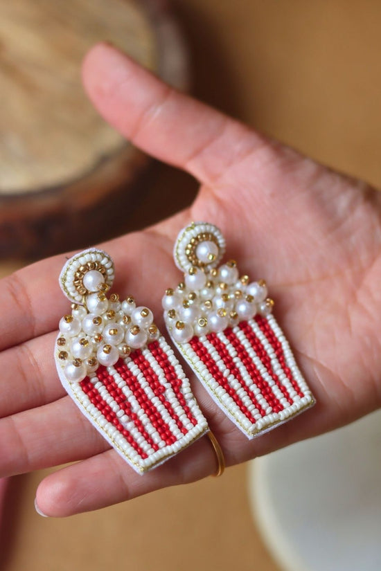 Waterproof Popcorn Handmade Beaded Earrings