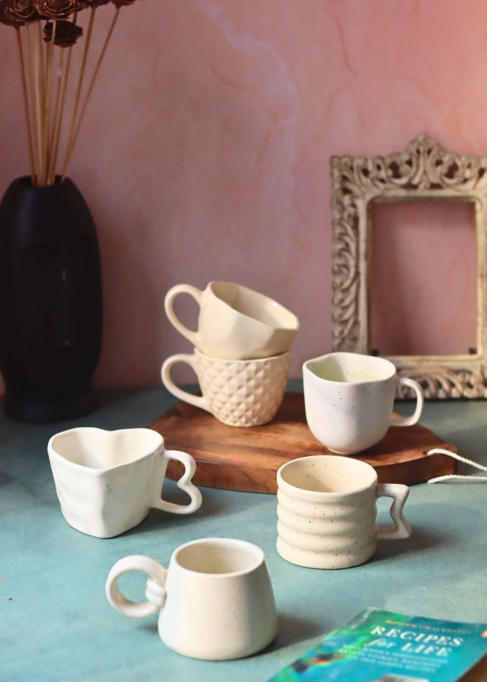 handmade All White Mugs - Set of 6 (For the price of 5)