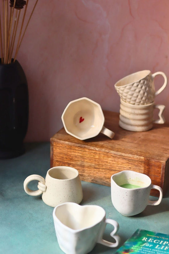All White Mugs - Set of 6 (For the price of 5) made by ceramic
