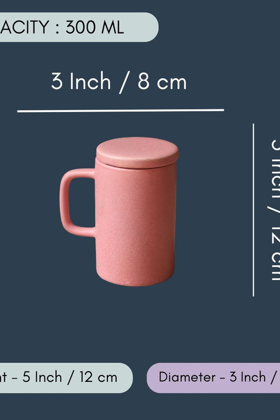 Rosy Pink Mug With Lid