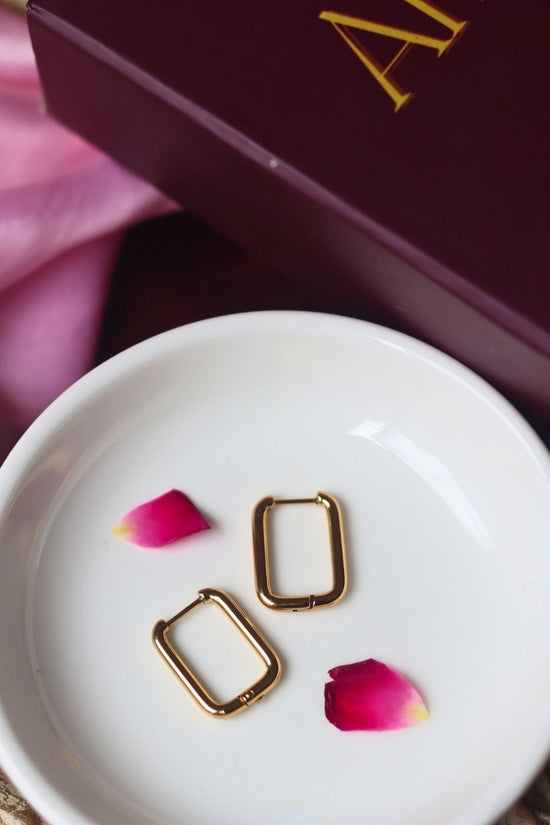 Essential Sqaure Hoops handmade in India