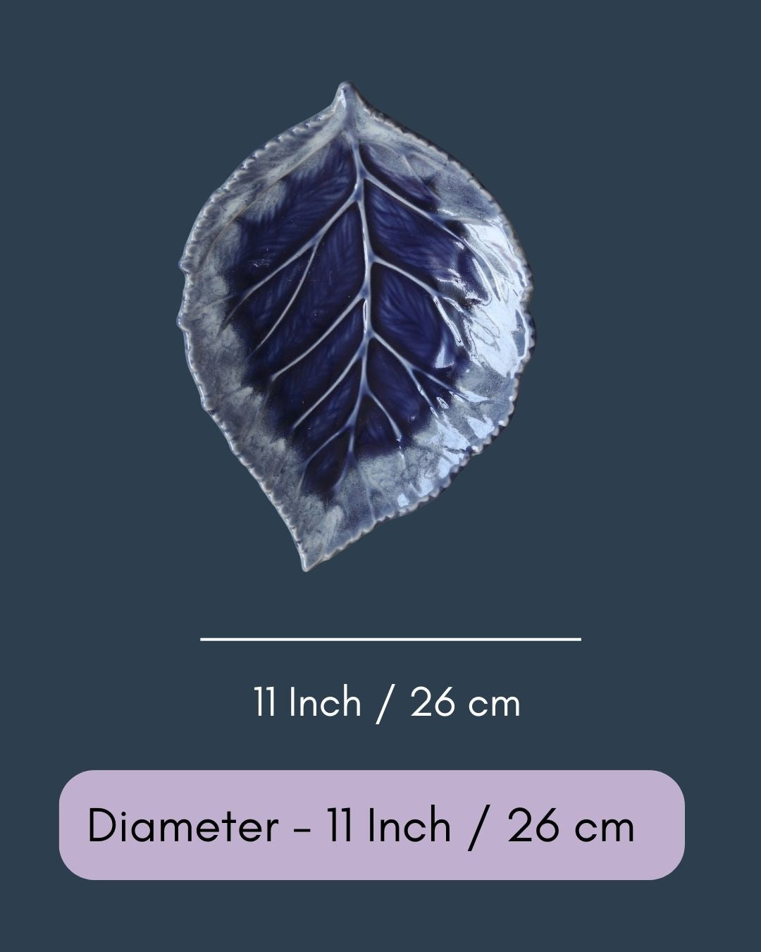 Shades of Blue Leaf Platter
