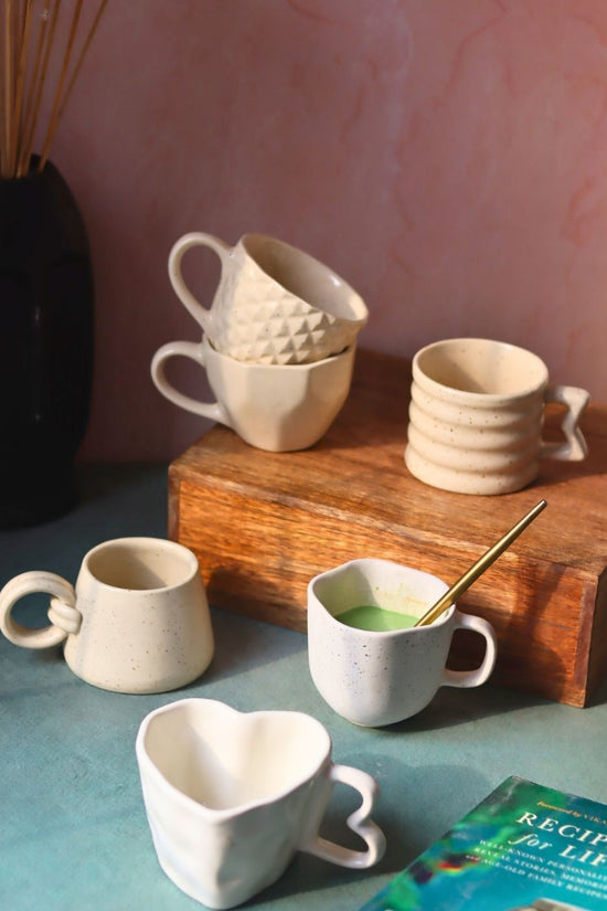 All White Mugs - Set of 6 (For the price of 5) with premium quality material