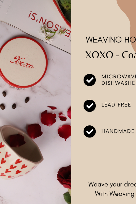 Handmade ceramic coaster signification