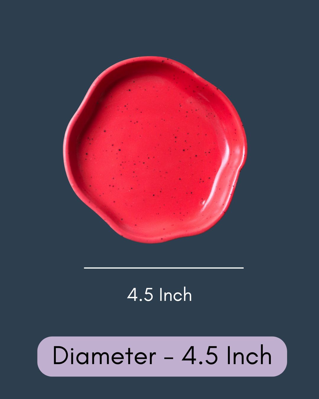 Red Handmade Dessert Plate
