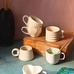 All White Mugs - Set of 6 (For the price of 5) handmade in india