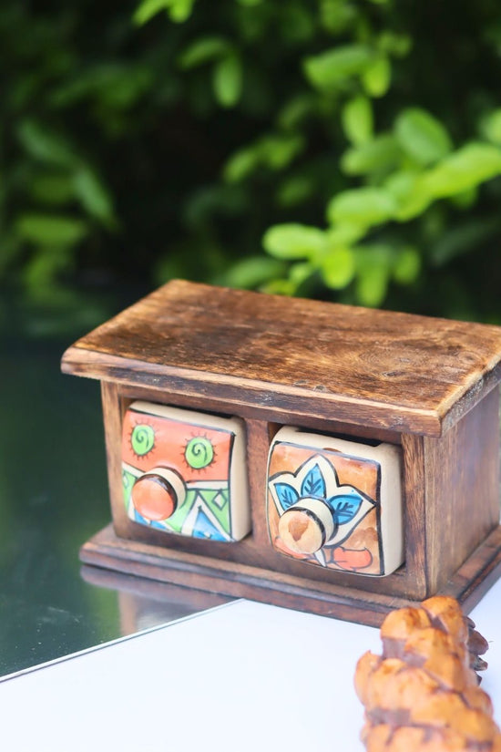Wooden Decor Drawer – Handcrafted Glow handmade in India