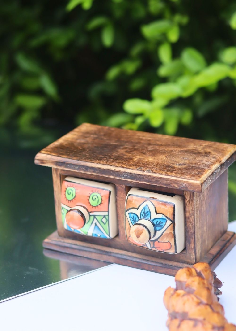 Wooden Decor Drawer – Handcrafted Glow handmade in India