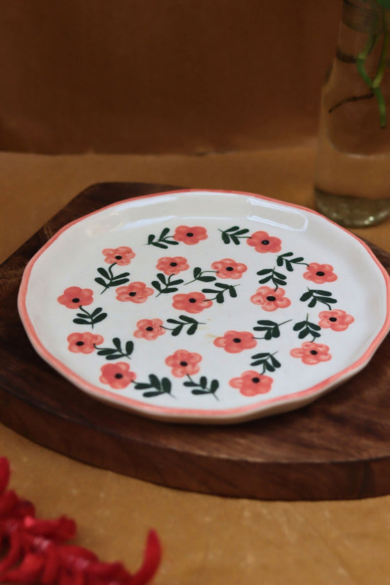 Poppy flower snack plate