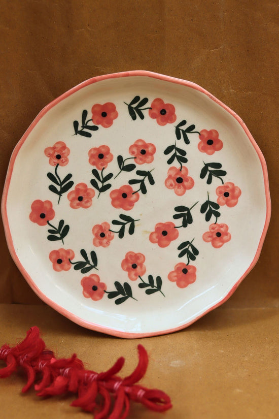 Poppy flower snack plate