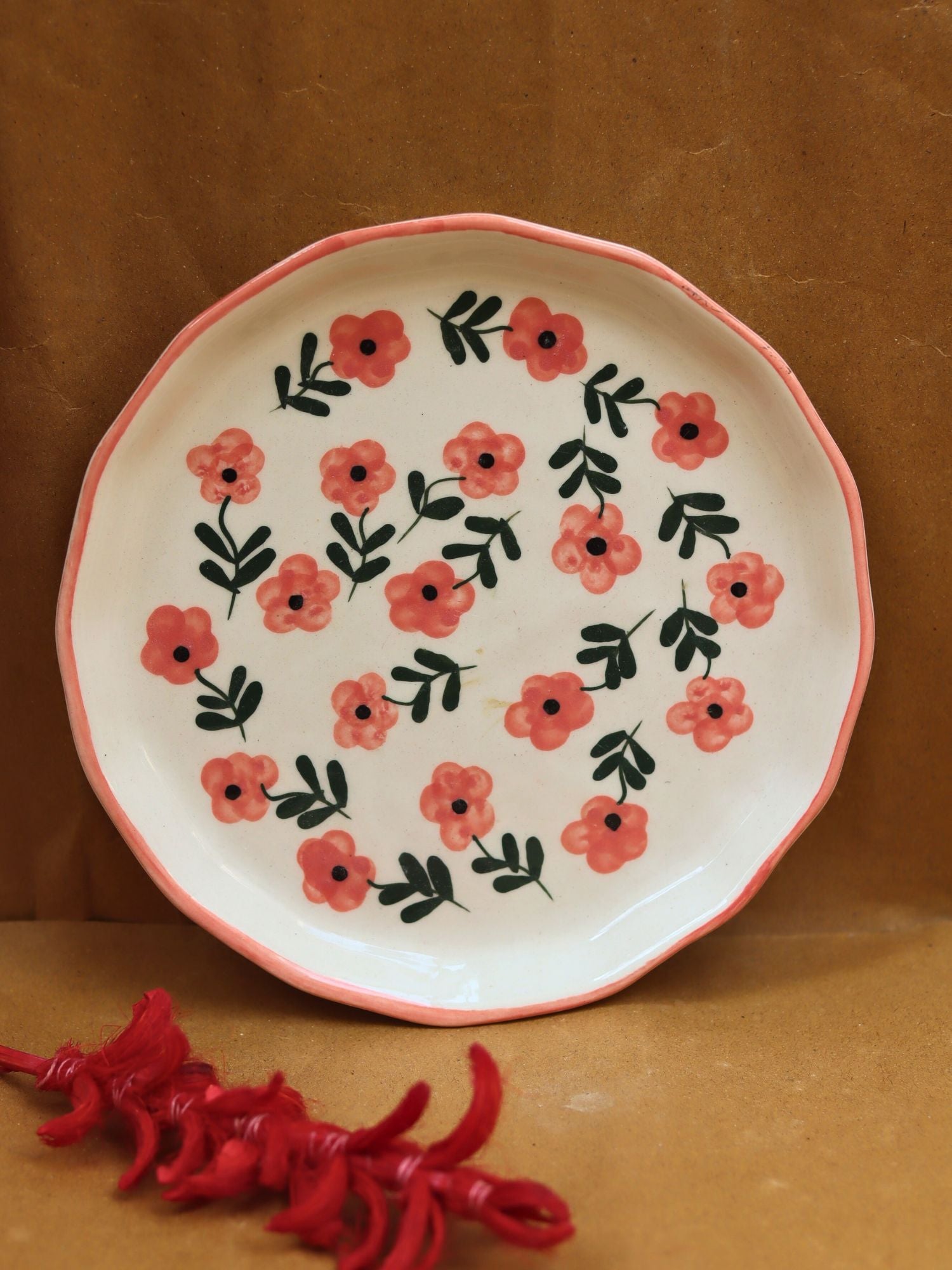 Poppy flower snack plate