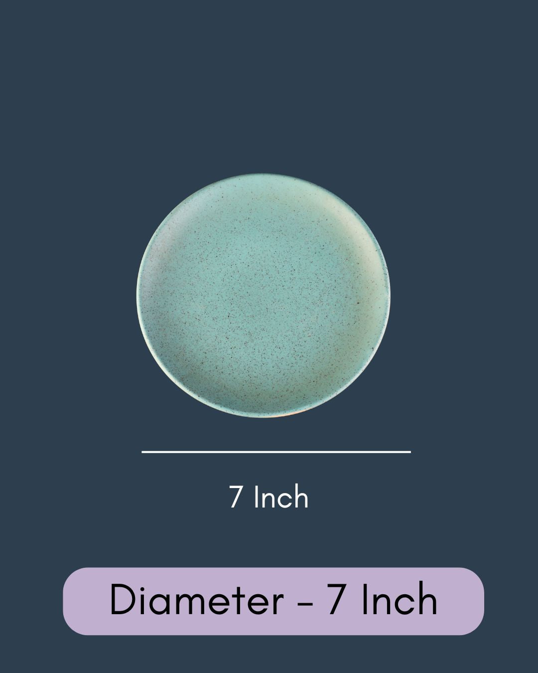 Teal Quarter Plate  (Set of Four - Get 2 FREE)