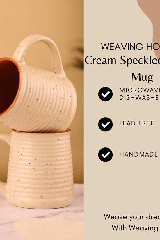 Cream speckled coffee mug significations