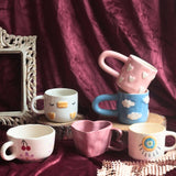 Set of 6 most aesthetic mugs (for the price of 5) made by ceramic