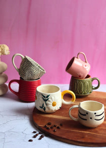 Set of 6 Artisan Mug Mates Combo (for the price of 5) made by ceramic