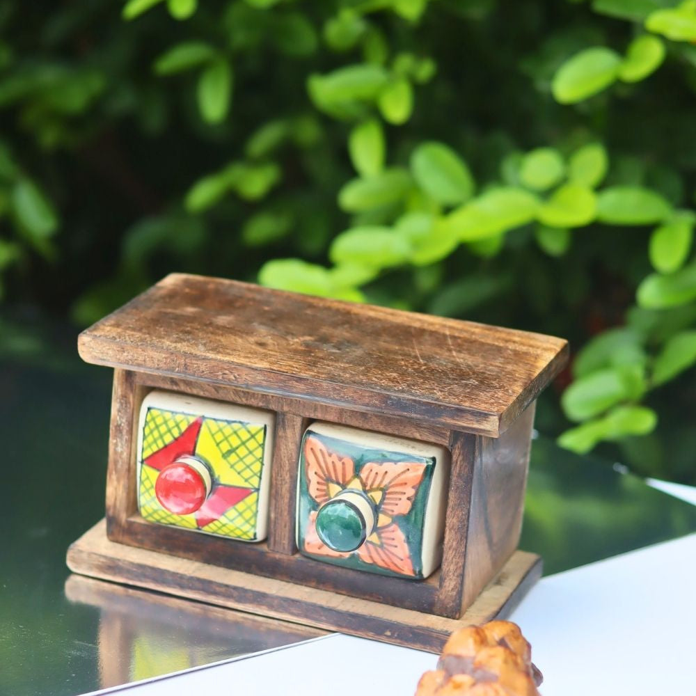 Handmade Wooden Decor Drawer – Artistic Glow