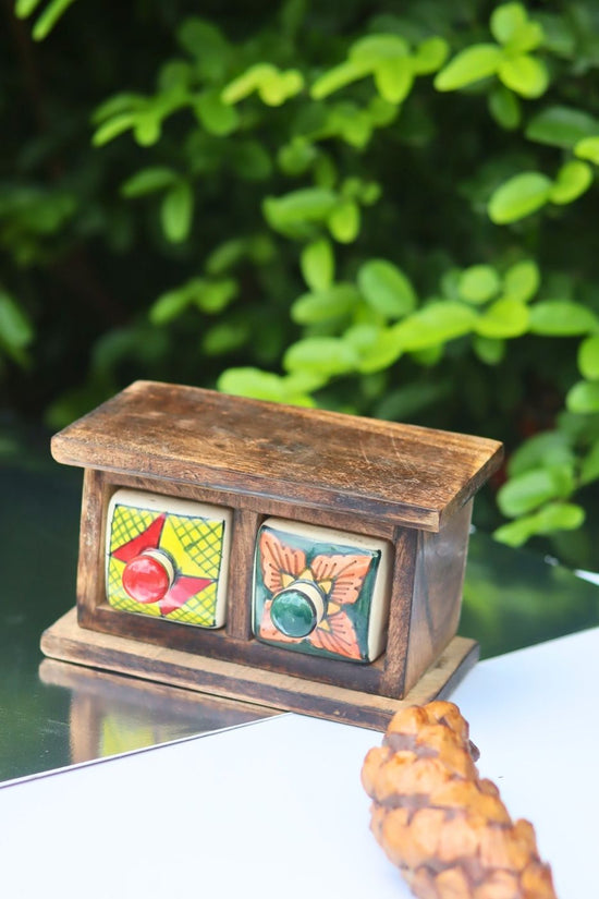 Handmade Wooden Decor Drawer – Artistic Glow