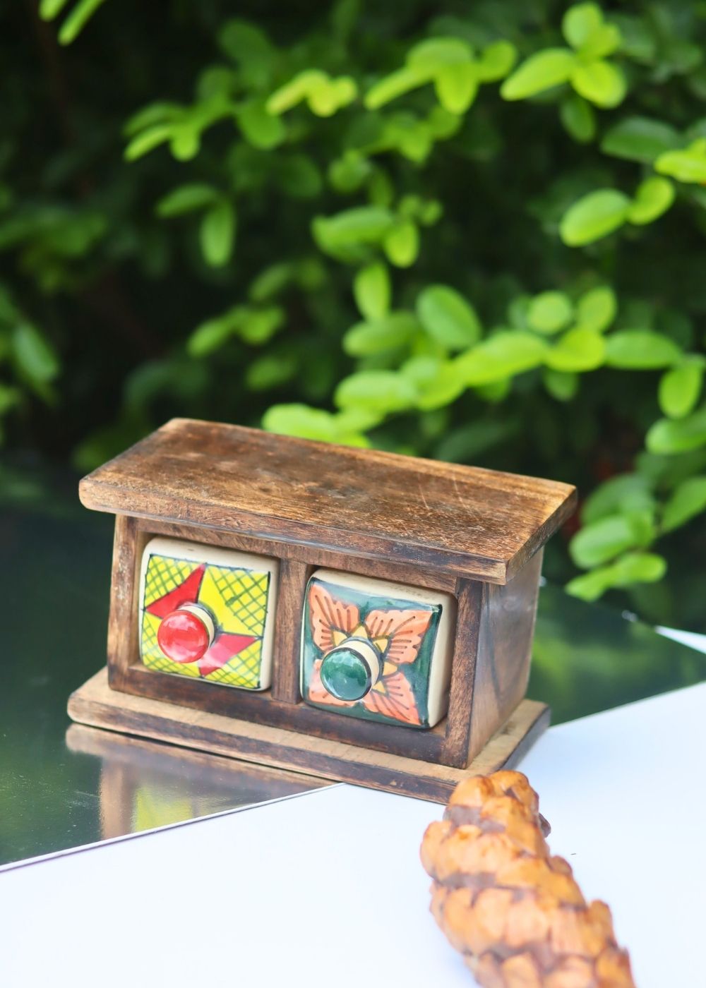Handmade Wooden Decor Drawer – Artistic Glow