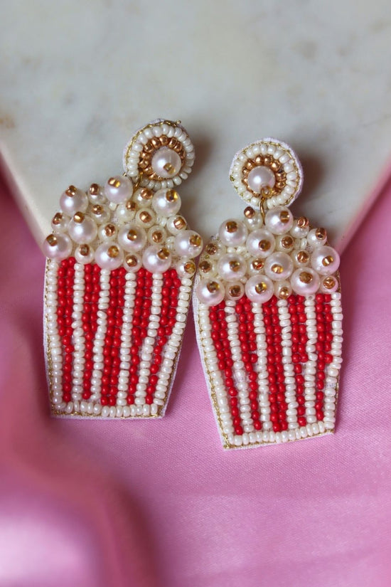 Popcorn Handmade Beaded Earrings with premium quality material