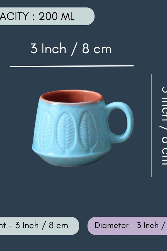 Blue Serene Leaf Coffee Mug
