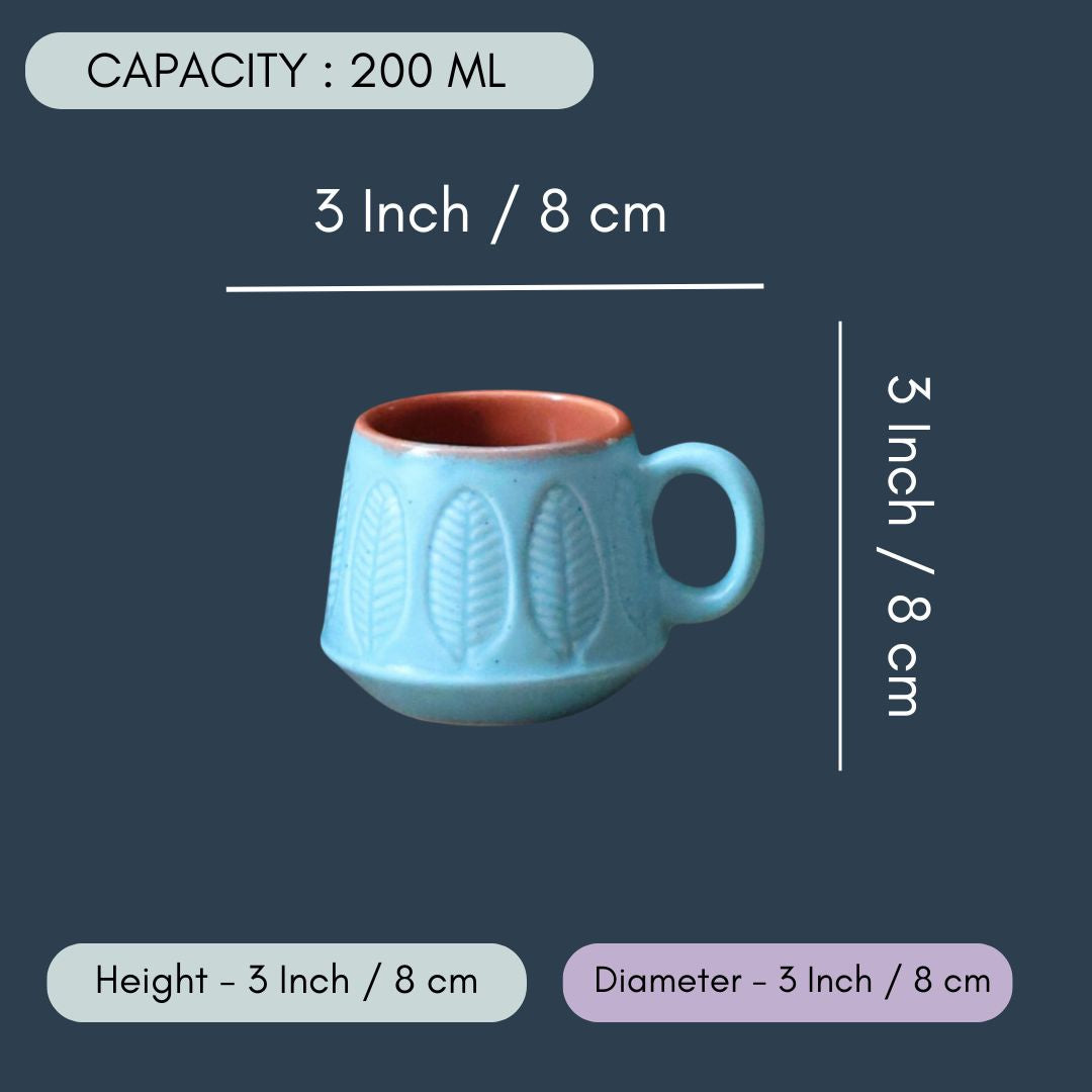 Blue Serene Leaf Coffee Mug