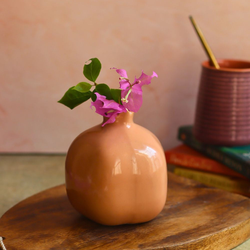 handmade Anar Vase - Peach