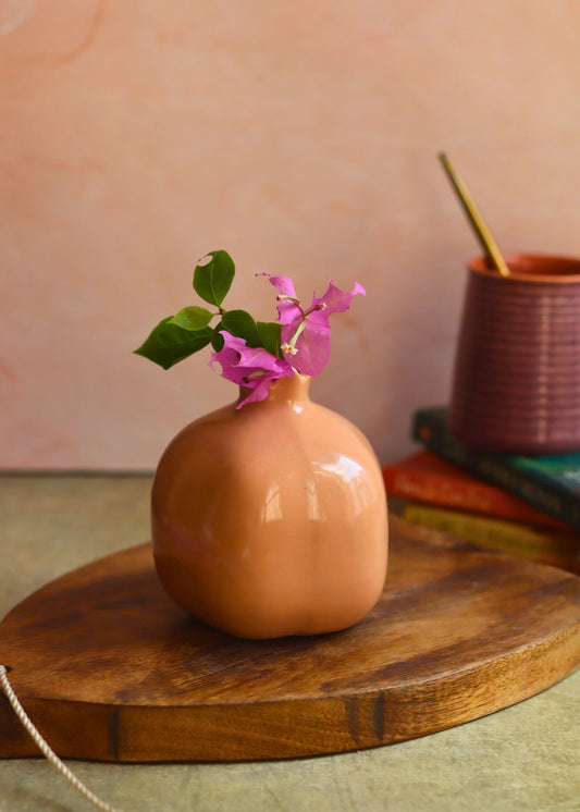 handmade Anar Vase - Peach
