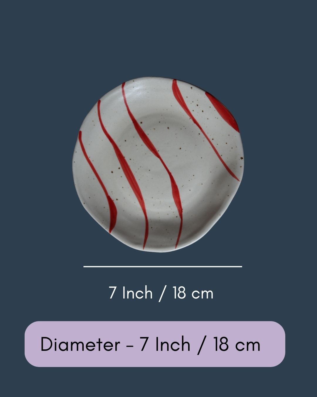 Red Abstract Line Plate