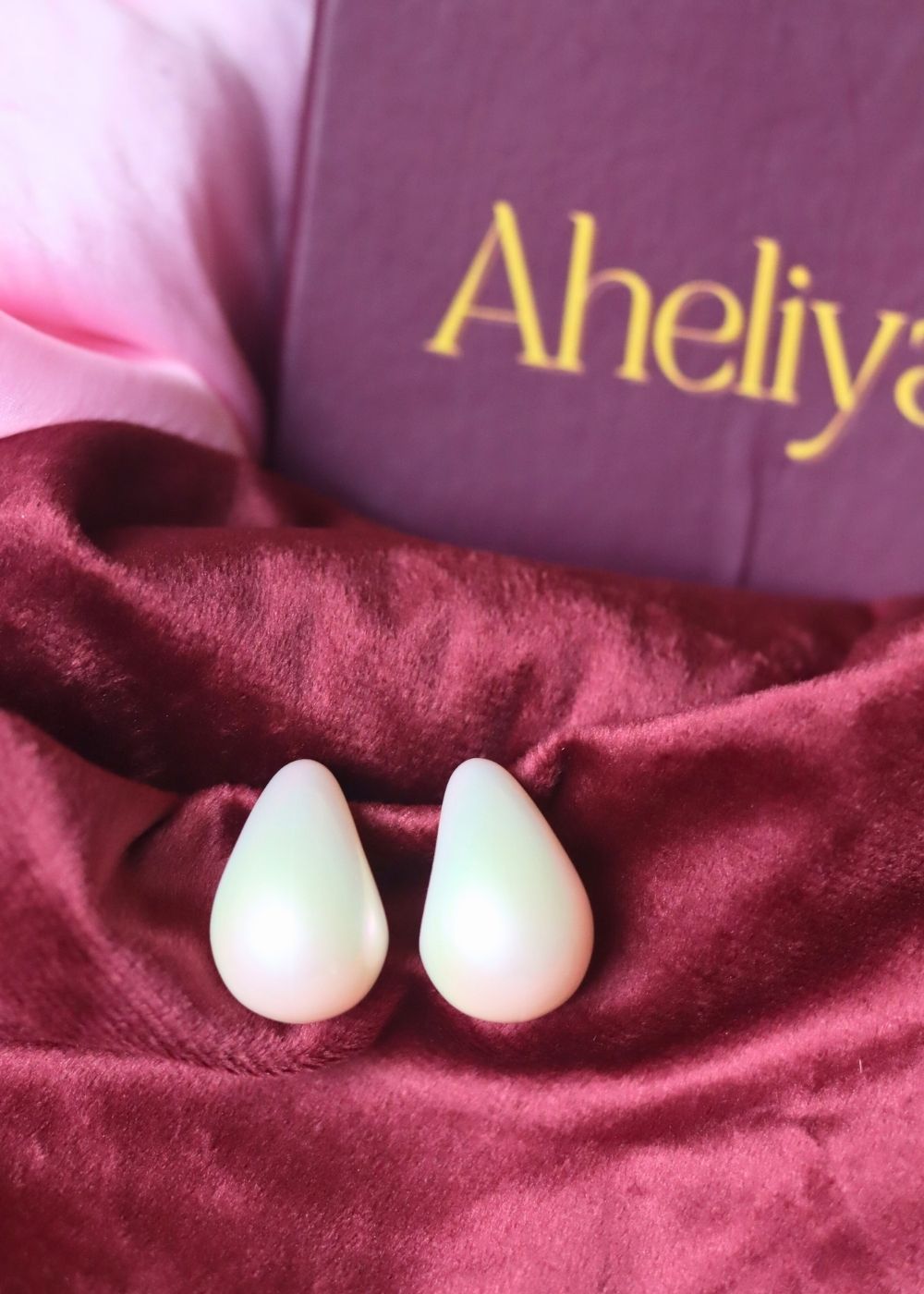 Waterdrop White Earrrings made with premium quality material