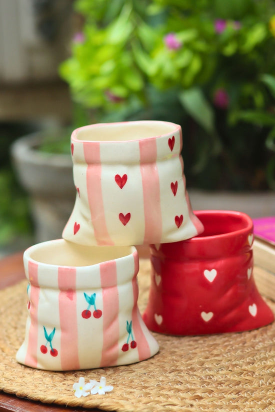 Set of 3 - The Pouch Mugs combo made by ceramic