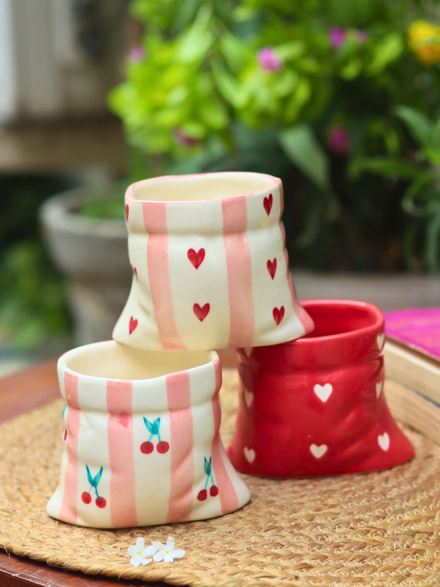 Set of 3 - The Pouch Mugs combo made by ceramic
