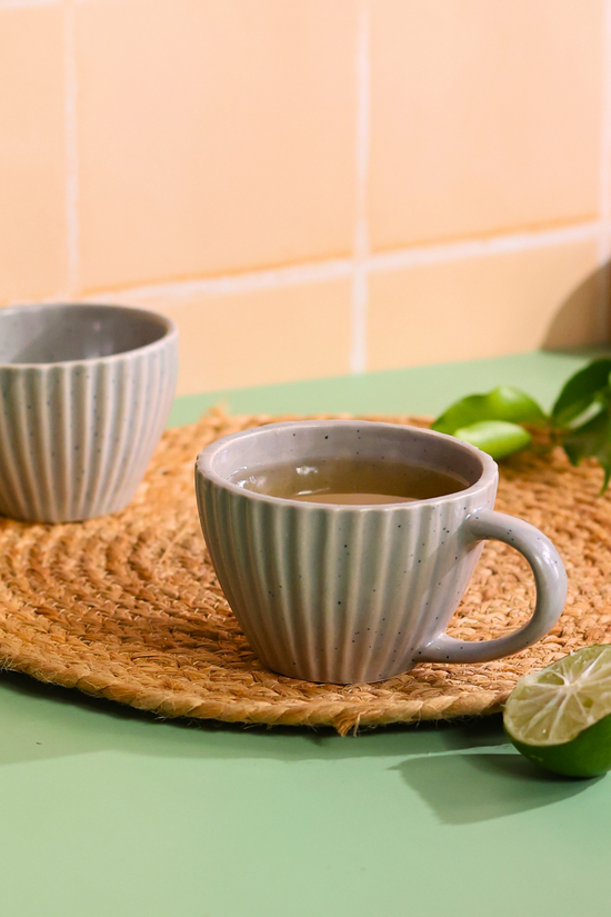 Ceramic coffee mug with tea 